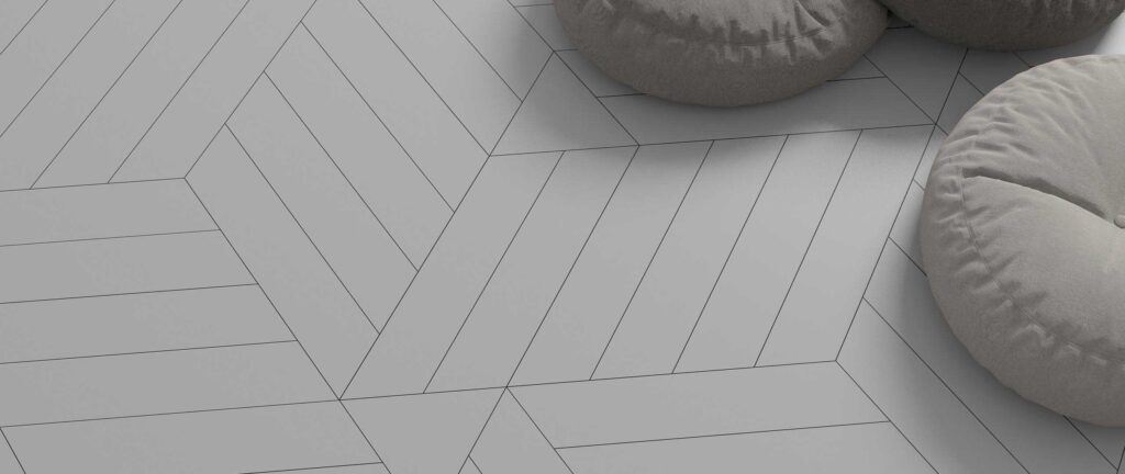 The uniqueness in using black terrazzo tiles